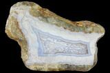 Polished Blue Lace Agate Slice - South Africa #128436-1
